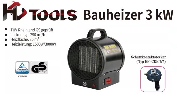 HC Tools Bauheizer 3 kW