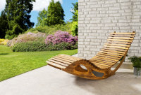 Ergonomic swing lounger Sauna lounger made of acacia wood - FSC® certified