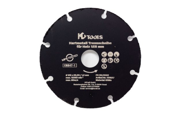 HC Tools Carbide cutting disc for wood 125 mm set 5 pcs.