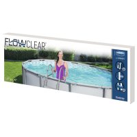 vidaXL Paddling Pool with Ladder and Pump 350x90 cm White