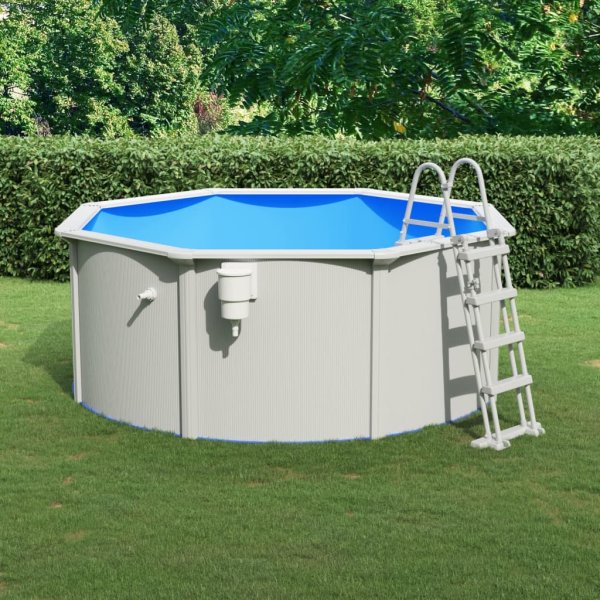 vidaXL Pool with safety ladder 610x360x120 cm
