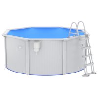 vidaXL Pool with safety ladder 610x360x120 cm