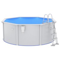 vidaXL Pool with safety ladder 360x120 cm
