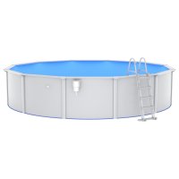 vidaXL Pool with safety ladder 550x120 cm