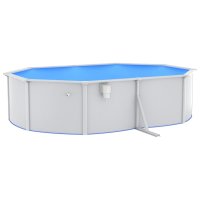 vidaXL Pool with safety ladder 490x360x120 cm