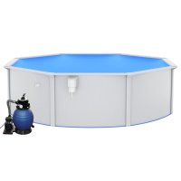 vidaXL Pool with sand filter pump 460x120 cm