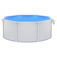 vidaXL Pool with sand filter pump and ladder 360x120 cm