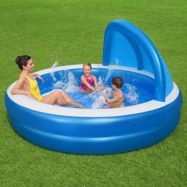 Bestway Paddling Pool with Sunshade Summer Days 241x140 cm