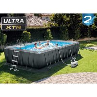 Intex Swimming Pool Set Ultra XTR Frame Rectangular 732 x 366 x 132 cm