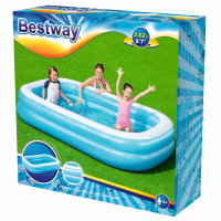 Bestway Inflatable Family Pool Rectangular 262x175x51 cm Blue White