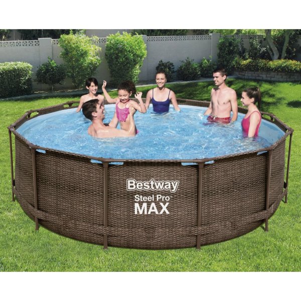 Bestway Steel Pro MAX Swimmingpool-Set Deluxe Serie Rund 366x100 cm