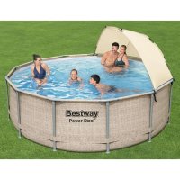 Bestway Power Steel swimming pool set with roof 396x107 cm