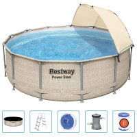 Bestway Power Steel swimming pool set with roof 396x107 cm