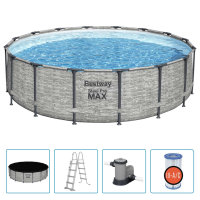 Bestway Power Steel Swimming Pool Round 488x122 cm