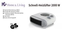 HC Home & Living Schnell-Heizlüfter 2000 W B-Ware