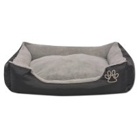 vidaXL Dog Bed with Padded Cushion Size XXL Black