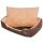 vidaXL Dog Bed with Cushion PU Faux Leather Size M Brown