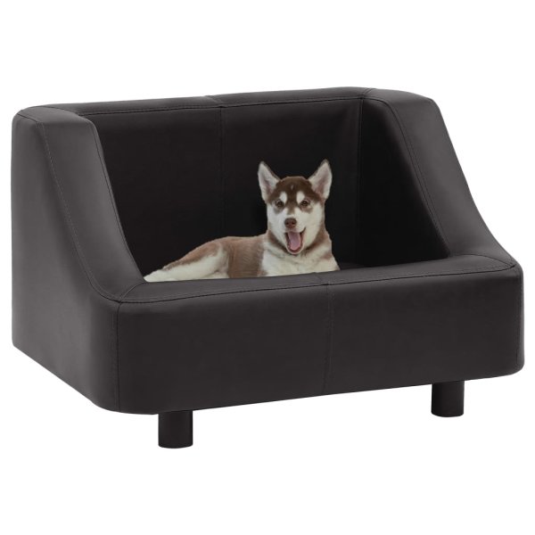 vidaXL Dog Sofa Black 67x52x40 cm Faux Leather