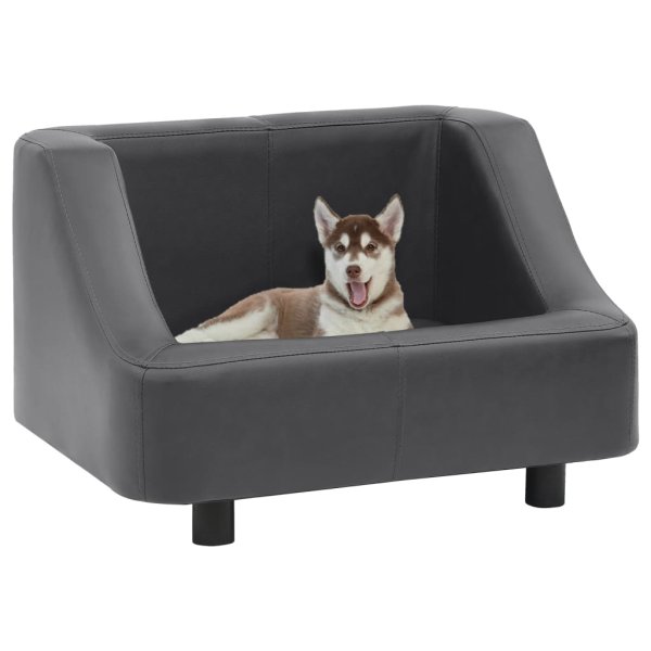 vidaXL dog sofa gray 67x52x40 cm imitation leather