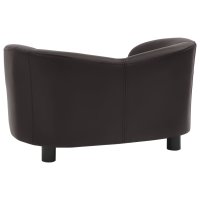 vidaXL dog sofa brown 67x41x39 cm imitation leather