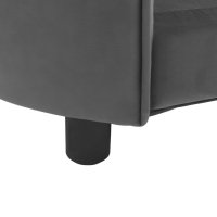 vidaXL dog sofa gray 69x49x40 cm plush and faux leather