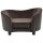 vidaXL dog sofa brown 69x49x40 cm plush and faux leather