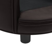 vidaXL dog sofa brown 48x48x32 cm plush and faux leather