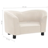 vidaXL Dog sofa cream 67x41x39 cm leatherette