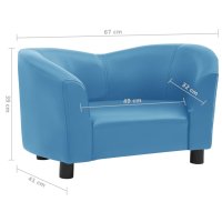 vidaXL dog sofa turquoise 67x41x39 cm imitation leather