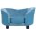vidaXL dog sofa turquoise 69x49x40 cm plush and faux leather