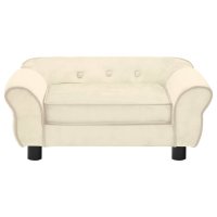 vidaXL dog sofa cream 72x45x30 cm plush