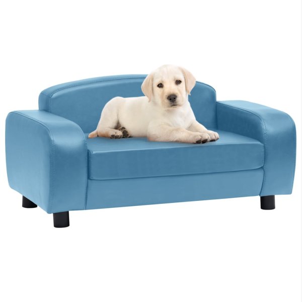 vidaXL dog sofa turquoise 80x50x40 cm leatherette
