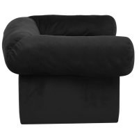 vidaXL Dog Sofa with Drawer Black 75x50x38 cm Plush