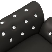 vidaXL Dog Sofa Black 83x45x42 cm Faux Leather