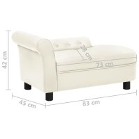 vidaXL dog sofa cream 83x45x42 cm imitation leather