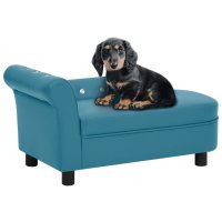 vidaXL dog sofa turquoise 83x45x42 cm imitation leather