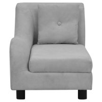 vidaXL dog sofa with cushion gray 83x44x44 cm plush