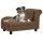 vidaXL Dog Sofa with Cushion Brown 83x44x44 cm Plush