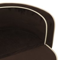 vidaXL Foldable dog sofa with washable cushions 73x67x26 cm plush Brown