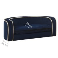 vidaXL Dog Sofa Foldable Blue 73x67x26 cm Plush Washable Cushion