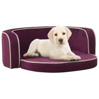 vidaXL Dog Sofa Foldable Burgundy Red 73x67x26 cm Plush...