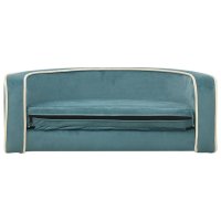 vidaXL Dog Sofa Foldable Turquoise 73x67x26 cm Plush Washable Cushion