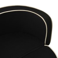vidaXL Dog Sofa Foldable Black 76x71x30 cm Linen Washable Cushion