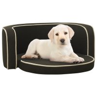 vidaXL Foldable dog sofa 76x71x30 cm Washable linen Dark...