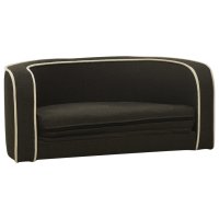 vidaXL Foldable dog sofa 76x71x30 cm Washable linen Dark gray