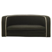vidaXL Foldable dog sofa 76x71x30 cm Washable linen Dark gray