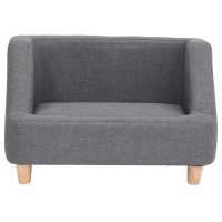 vidaXL dog sofa gray 60x37x39 cm linen