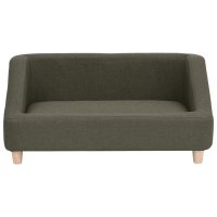 vidaXL dog sofa dark gray 85x50x39 cm linen