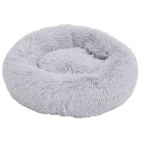 vidaXL Washable dog & cat pillow light gray 90x90x16 cm plush