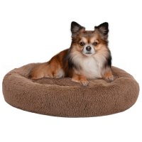 vidaXL Dog and Cat Cushion Washable Brown 50x50x12 cm Plush